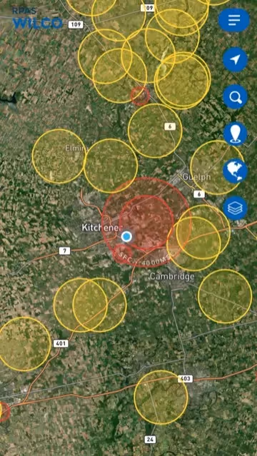 Usar el mapa interactivo del espacio aéreo screenshot