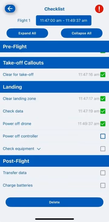 Crear registros de vuelo manuales screenshot