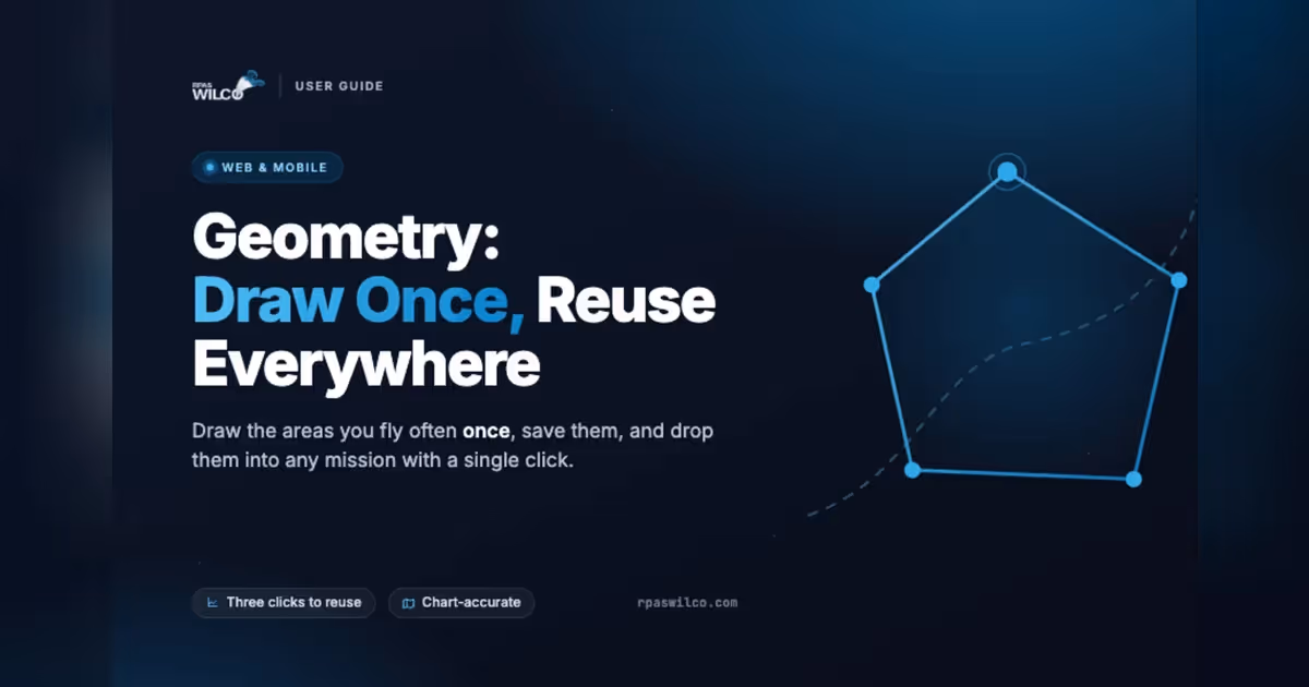 Geometrías de misión: dibuja una vez, vuela en cualquier lugar