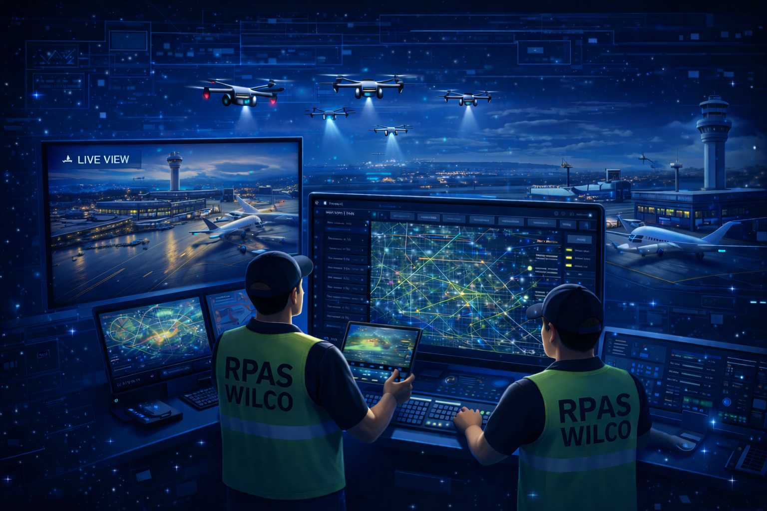 Tableau de bord de détection de drones et de surveillance de l’espace aérien SafeAirspace