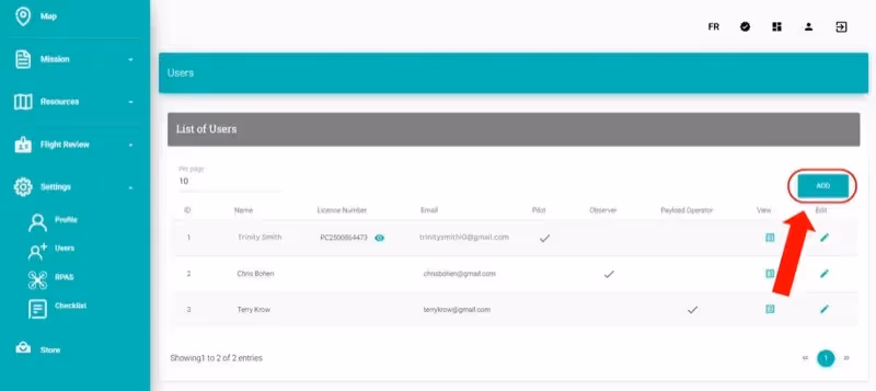 Agregar miembros del equipo screenshot