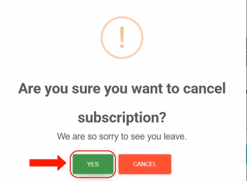 Cancelar tu suscripción screenshot
