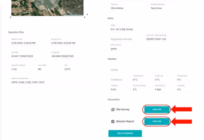 Ver misiones pasadas screenshot