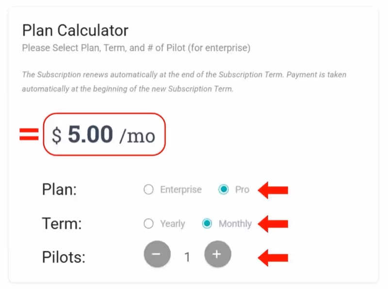 Actualizar tu suscripción screenshot
